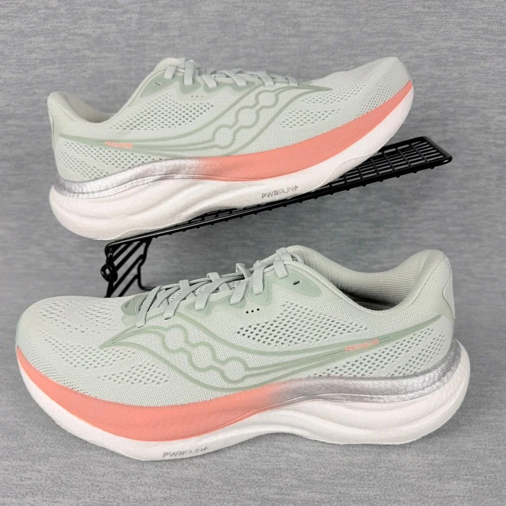 Saucony Ride 19 Running Sneakers Womens 11 Mist Cameo Silver